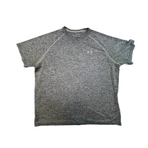 Under Armour Men HeatGear 2XL Blue Heather Space Dye Short Sleeve Training Shirt